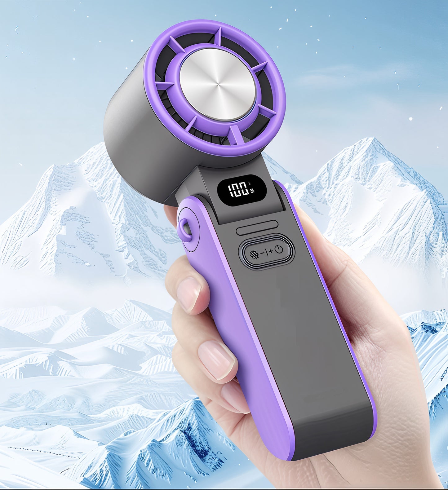 Zmrozik™ – Przenośny Wiatrak z Chłodzeniem Lodowym (100 poziomów)